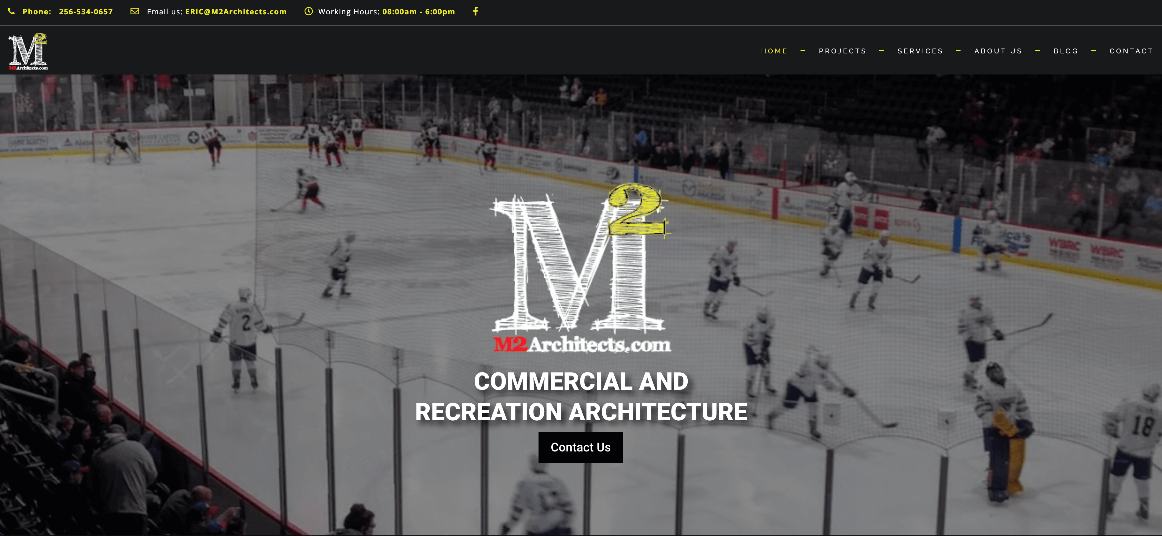 Screenshot of M2 Architect's Homepage